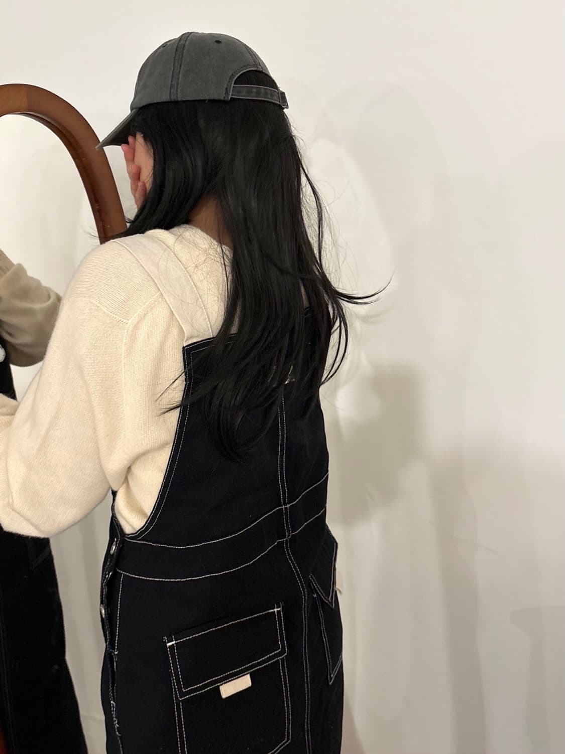 후아유 스티치 멜빵 치마  상품이미지3