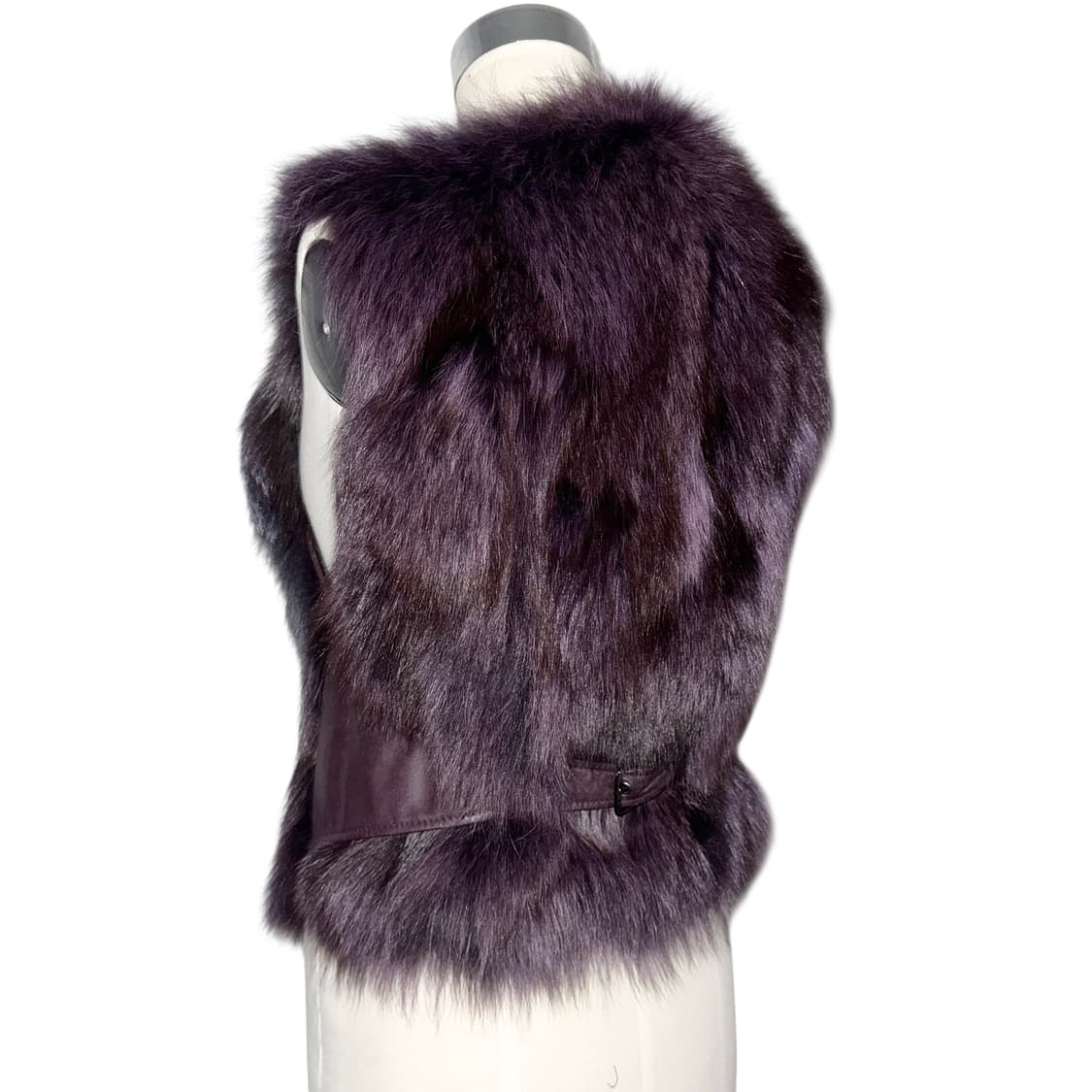 Purple Vintage Indigo Fur Vest 상품이미지4