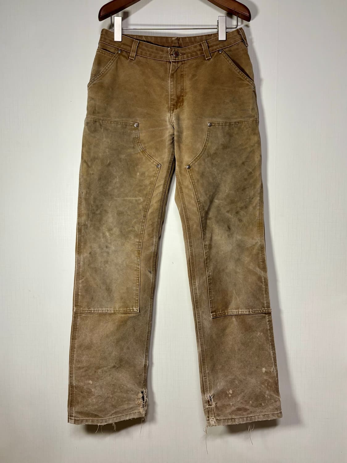 29)90s 칼하트 빈티지 더블니 워크팬츠 브라운 상품이미지7