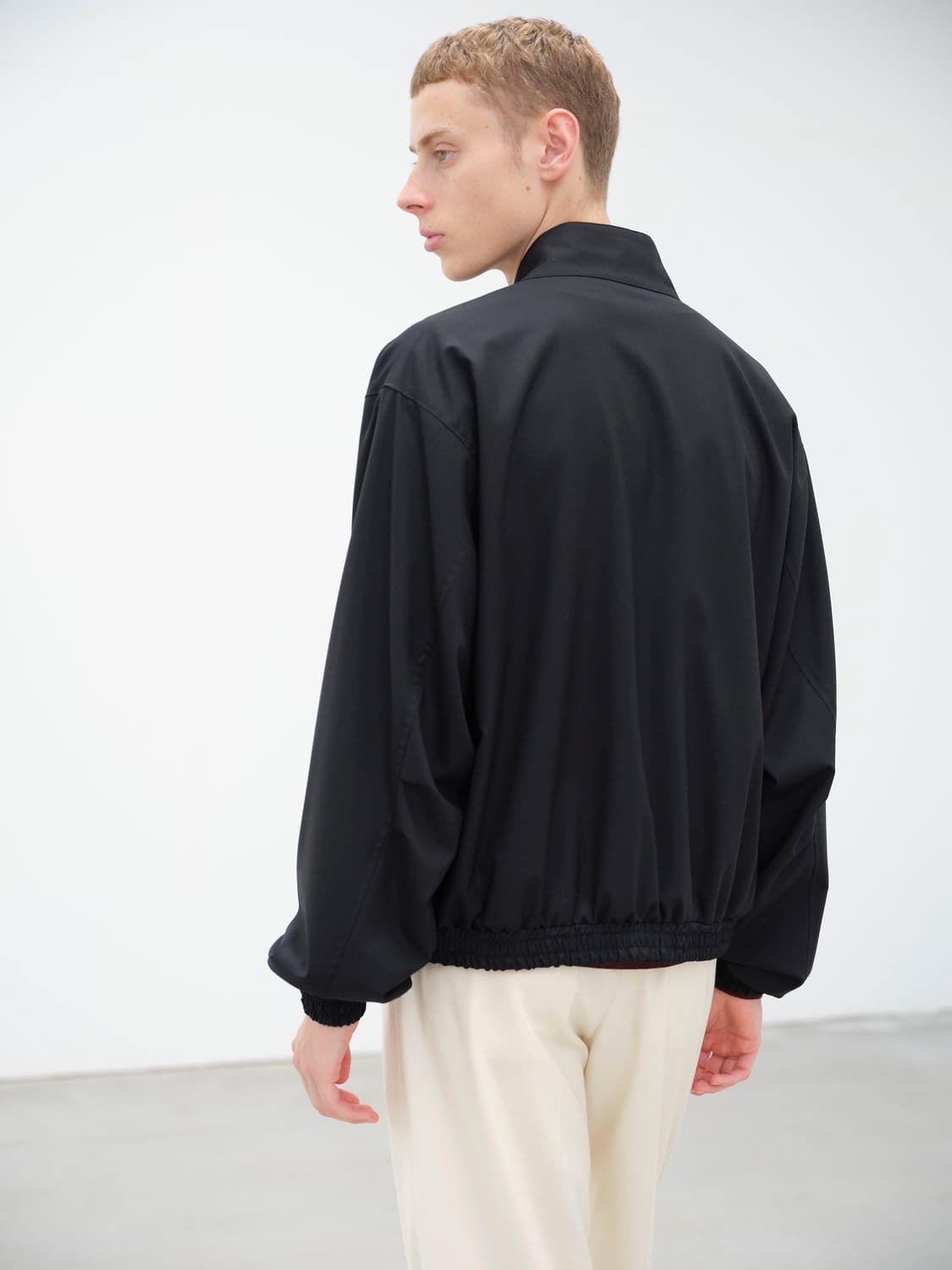 오라리 트로피칼 울 zip 블루종 블랙 5 상품이미지3