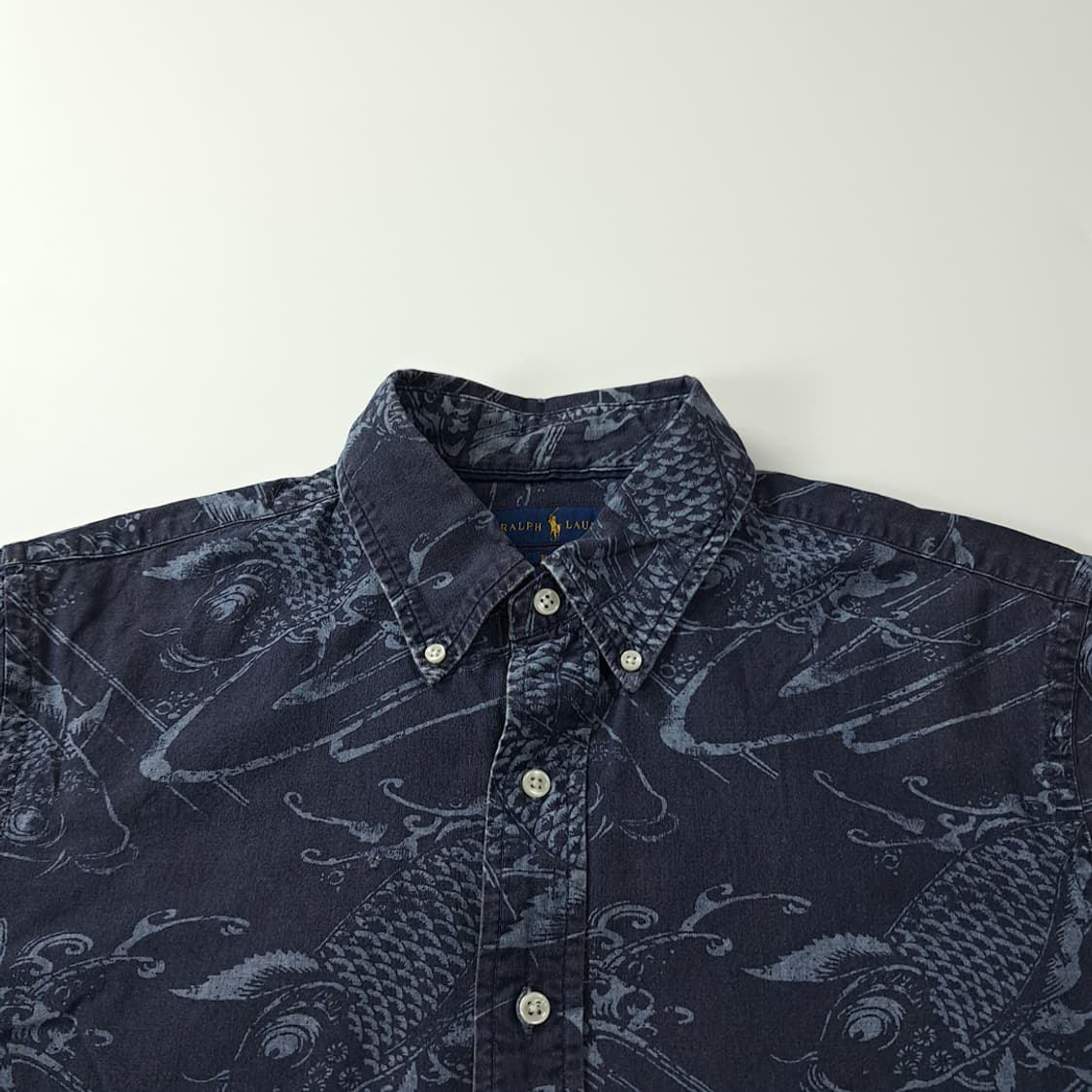 CK396 L 폴로 잉어 그래픽 슬림핏 반팔 셔츠 남방 상품이미지2