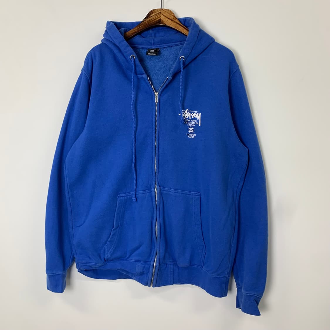 스투시 월드투어 블루 후드집업 상품이미지3