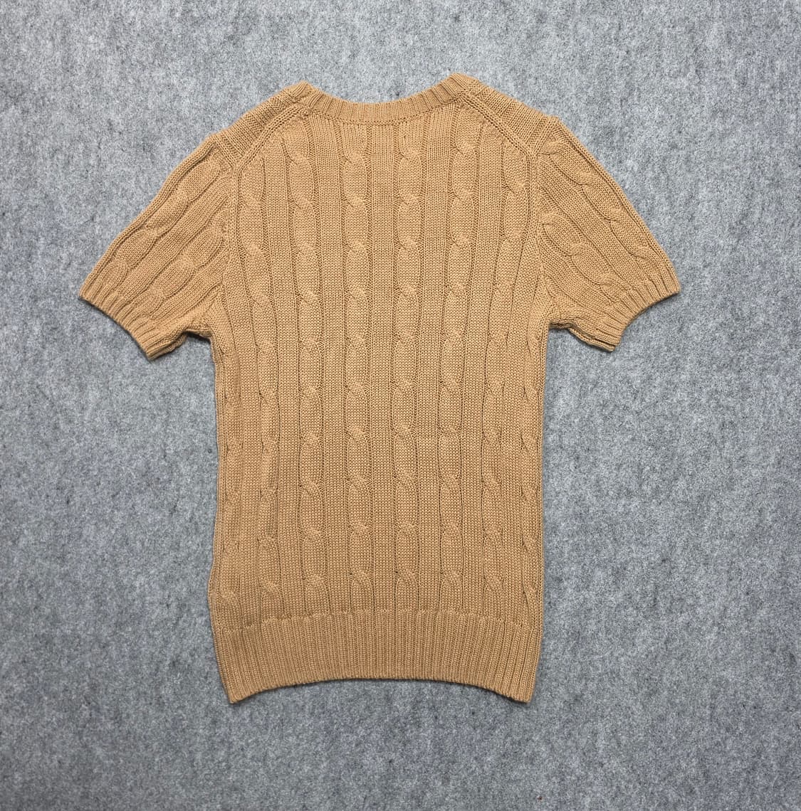 폴로 랄프로렌 꾀배기 케이블 라운드넥 반팔 니트 여성 S 상품이미지2