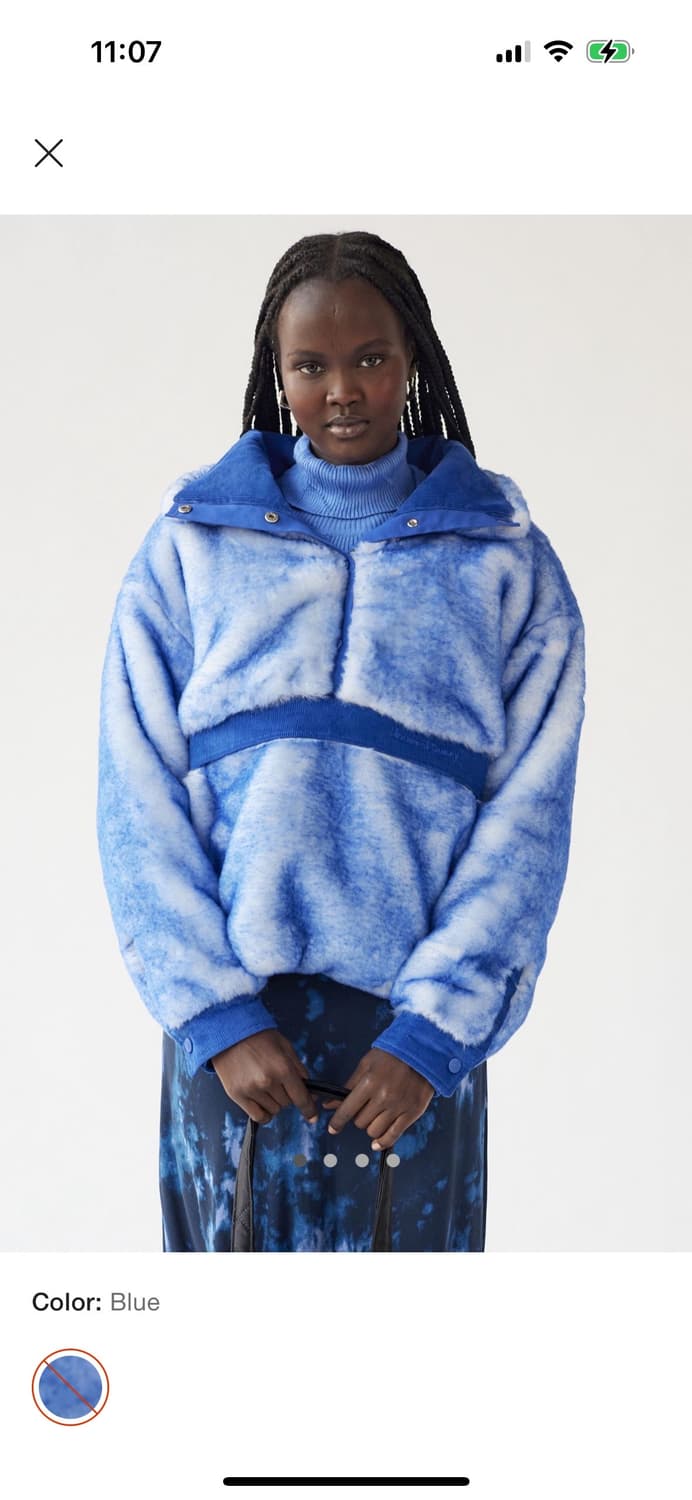 하우스오브써니 블루 퍼 아노락 점퍼 상품이미지8