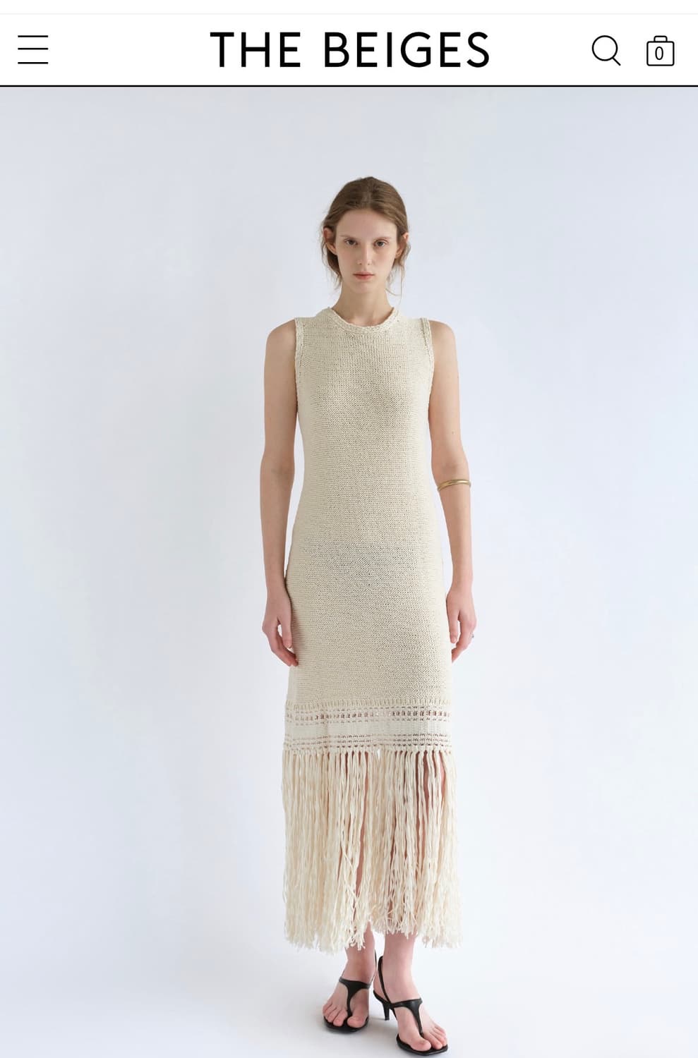 샌드베이지 Sandbeige 베일리 니트 드레스_ivory 새상품 상품이미지1