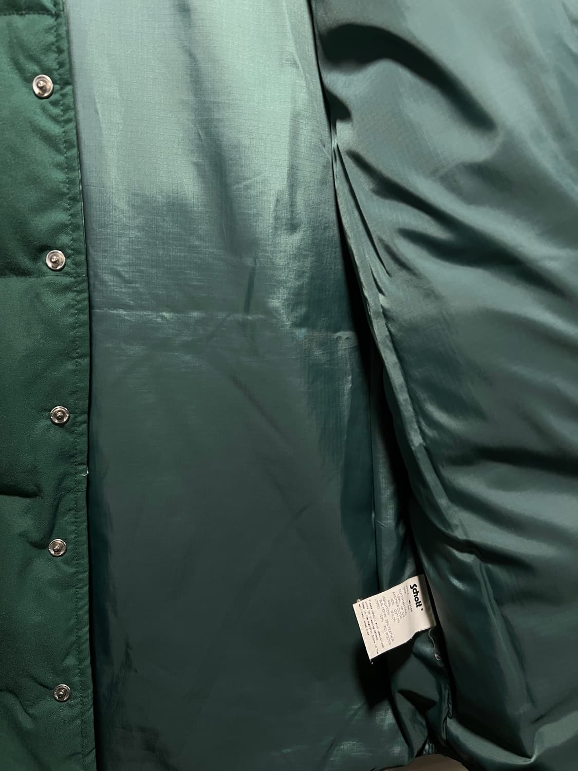 [M]Schott 쇼트 빈티지 그린 요크 다운 자켓 상품이미지6