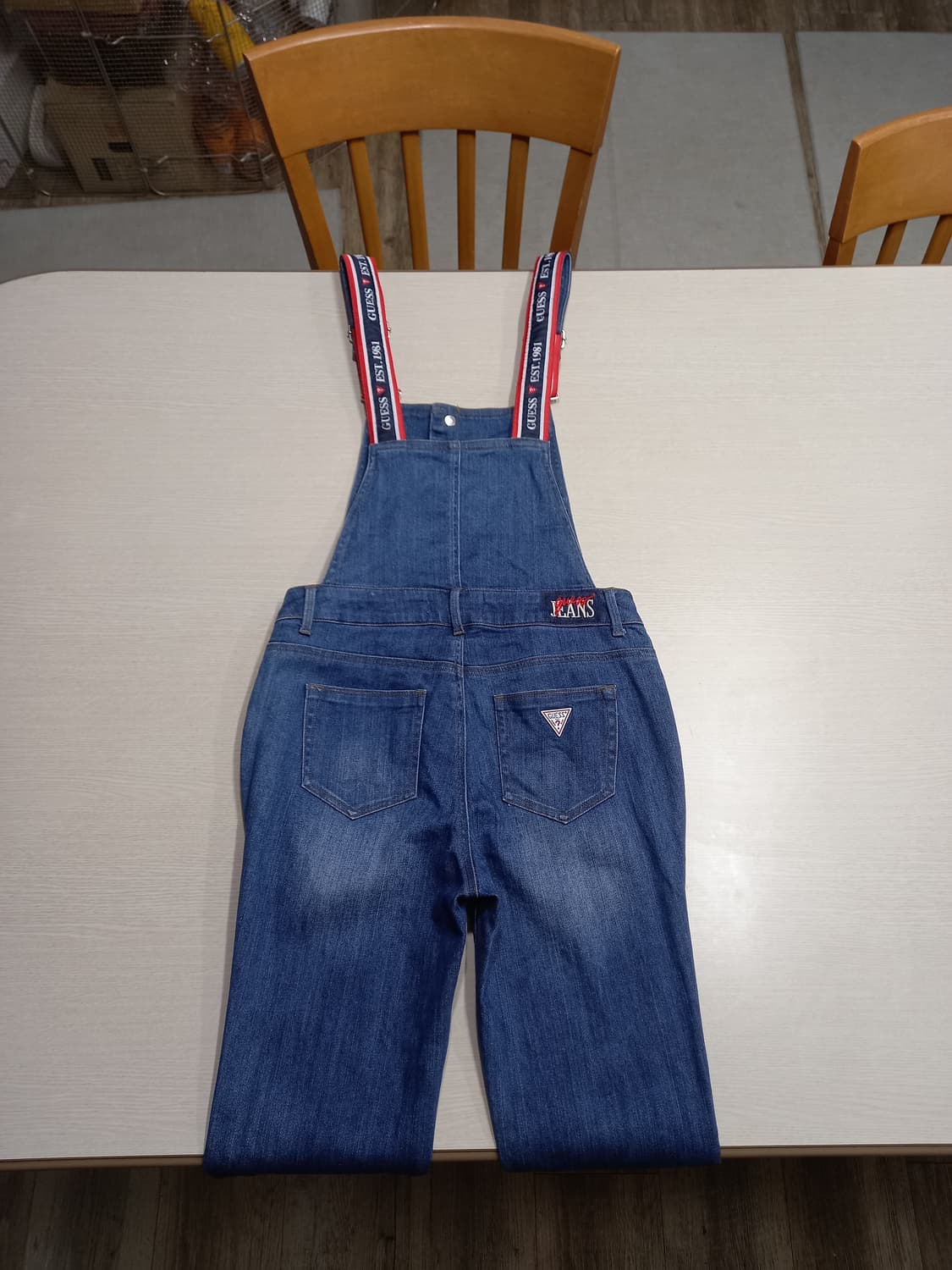 26 GUESS 멜빵 워싱 스판 부츠컷 26-612 상품이미지3