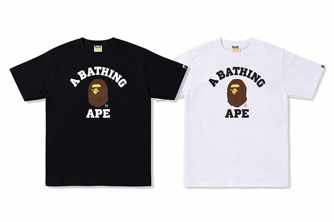 🔥[무료배송/새상품]🔥베이프 컬리지 반팔티 남녀공용 2 colors 상품이미지1