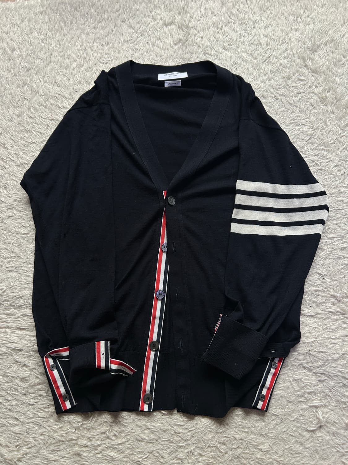 [5size] 톰브라운 메리노울 가디건 블랙 상품이미지1