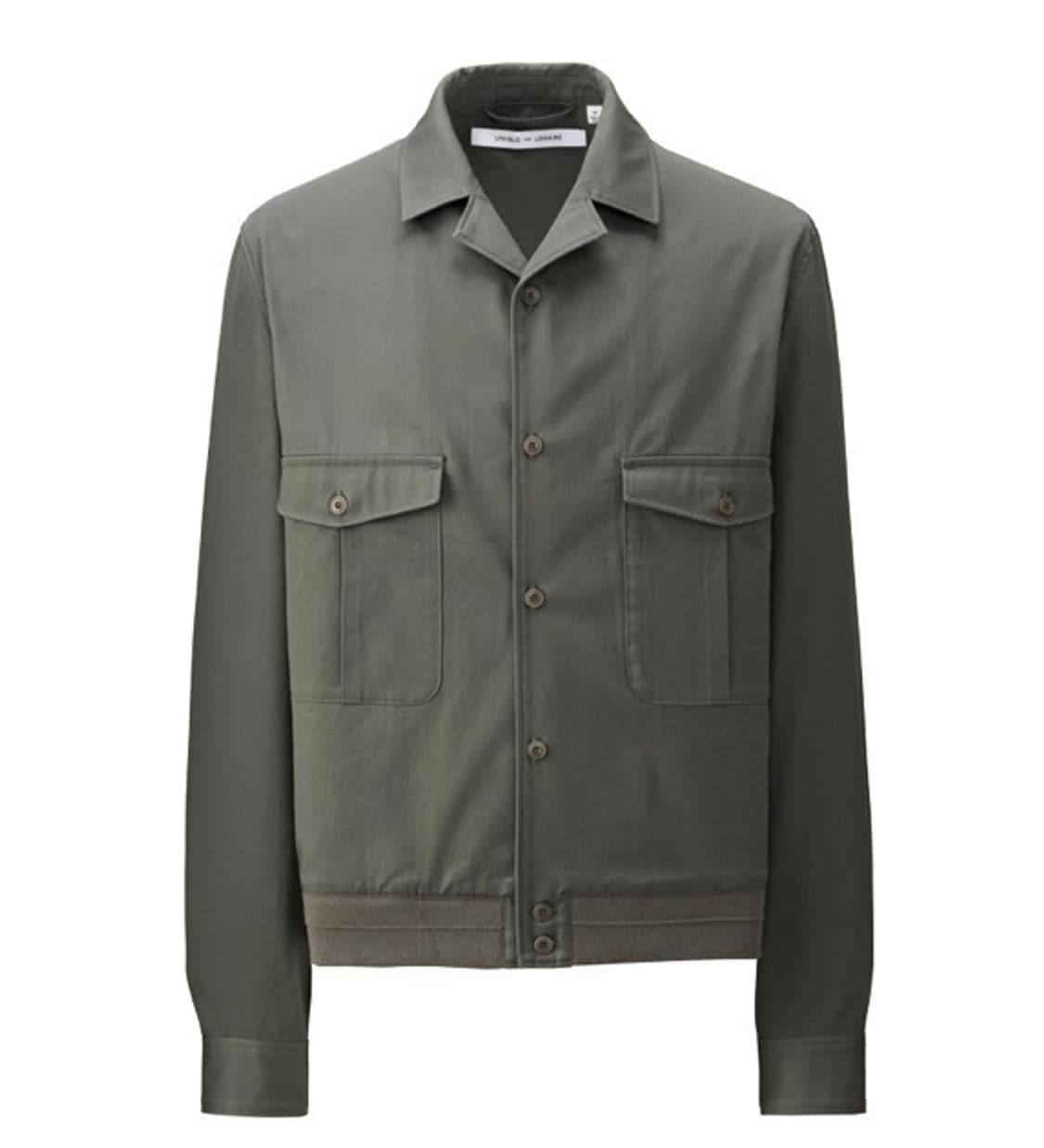 유니클로x르메르 코튼 셔츠 자켓 카키 (M) 상품이미지6