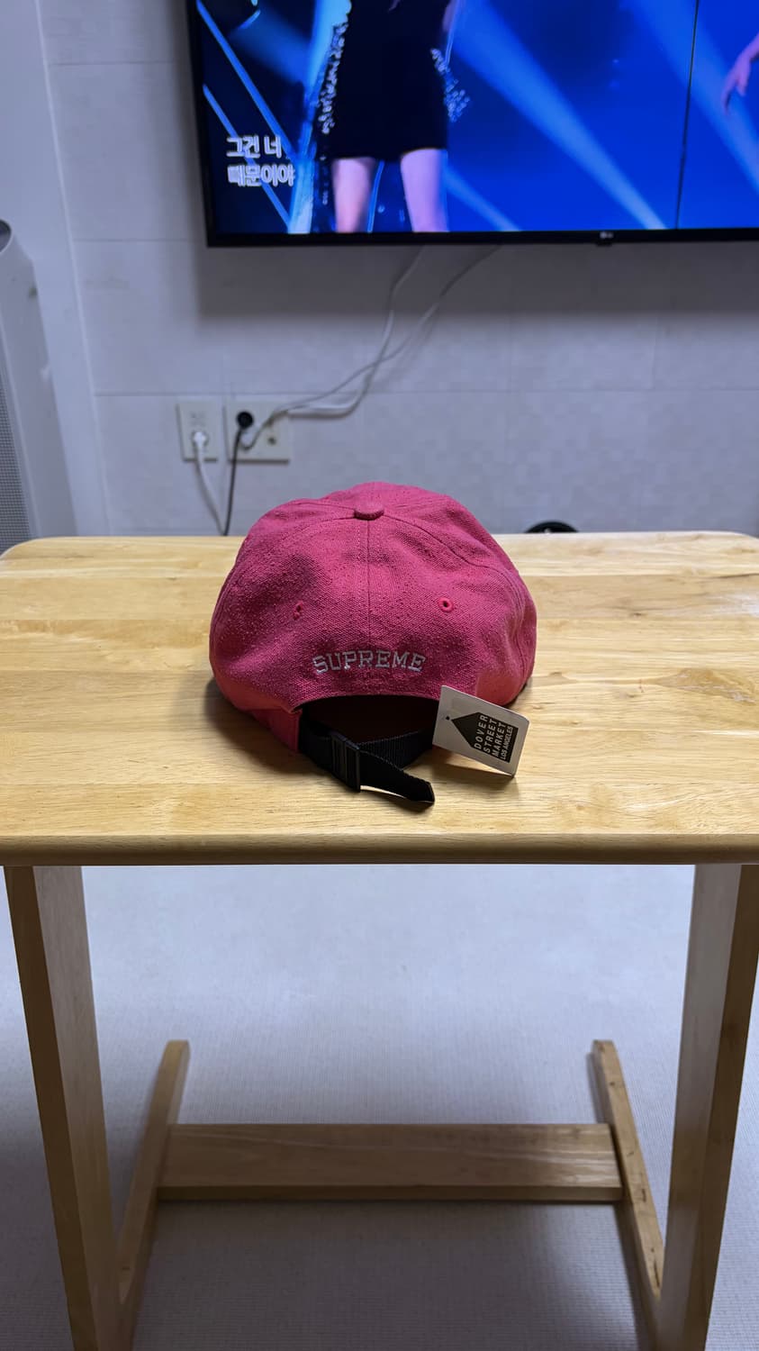 슈프림 23ss 클래식 로고 6패널 캡 모자 핑크 상품이미지3