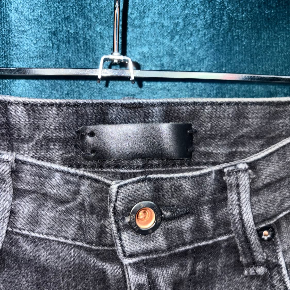 (30) 플랙X 10주년 프리미엄 크롭 블랙 데님 팬츠 상품이미지6