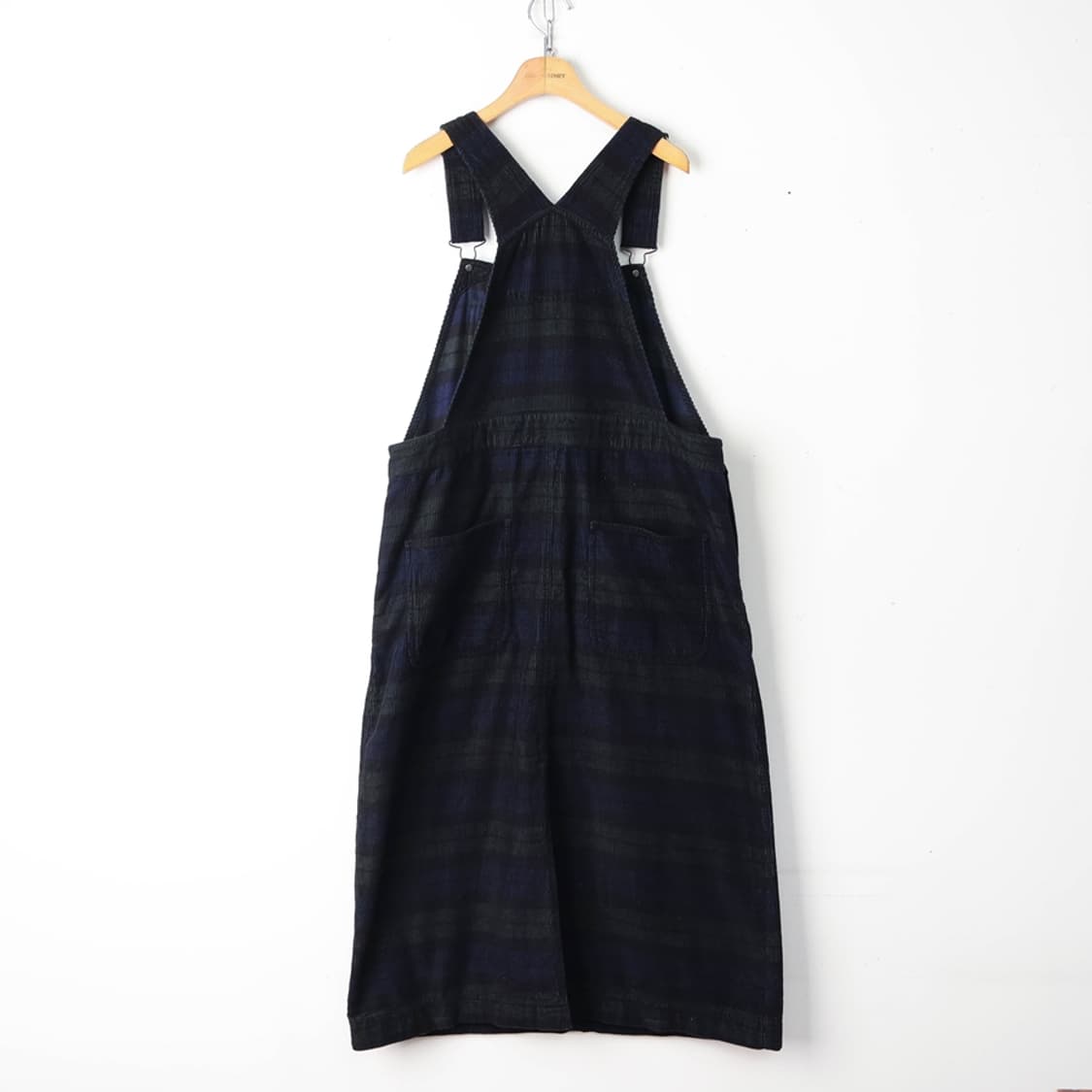 66/비이커 코듀로이 체크 오버롤 상품이미지2