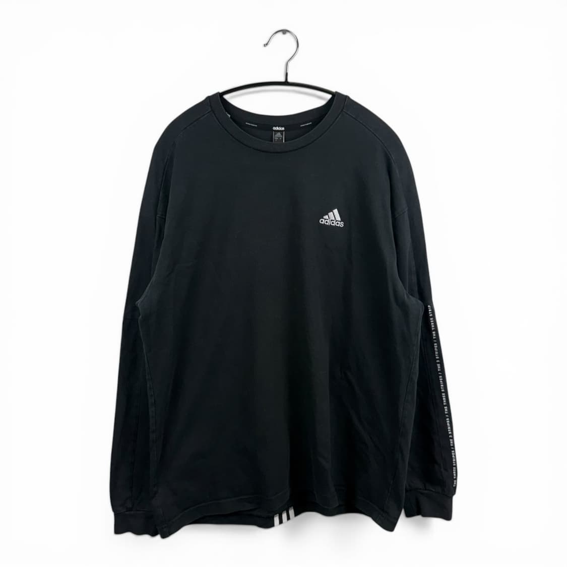 (L) 아디다스 워딩 루즈핏 긴팔 티 블랙 상품이미지1