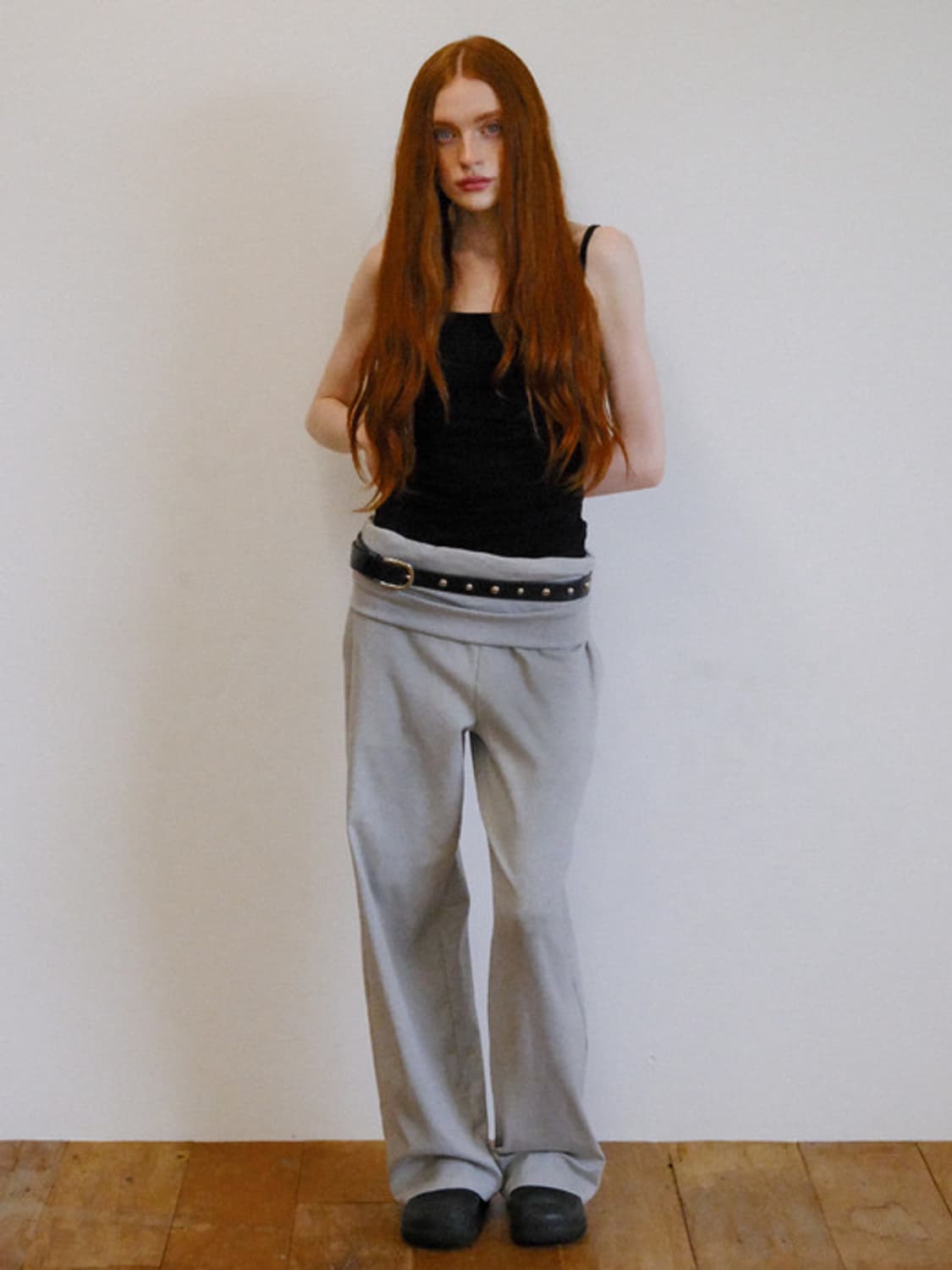 루즈슬립오버 워머 랩 팬츠 그레이 상품이미지1