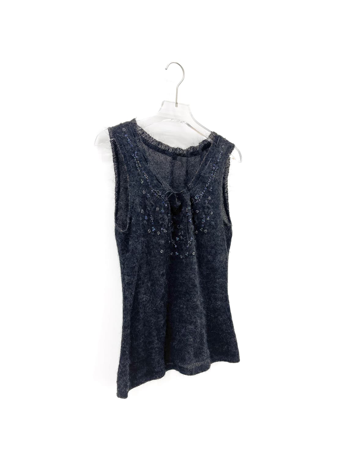 키요코 타카세 비즈 모헤어 레이어드 니트 베스트 상품이미지2