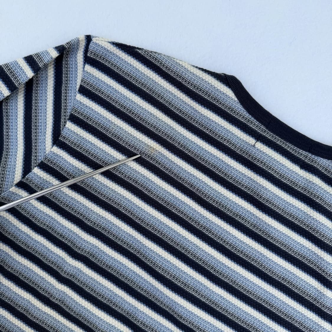 90s 더블알엘 RRL 써멀 자카드 보더 롱슬리브 티셔츠 상품이미지8