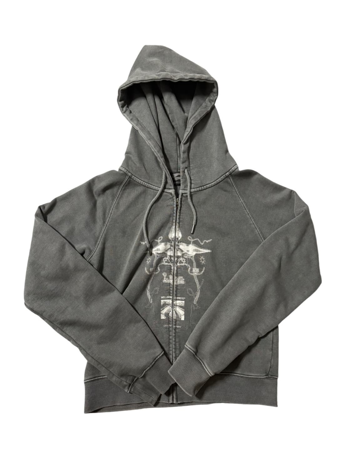 웰빙익스프레스 Digital Tattoo Hoodie Zip Up 차콜 상품이미지1