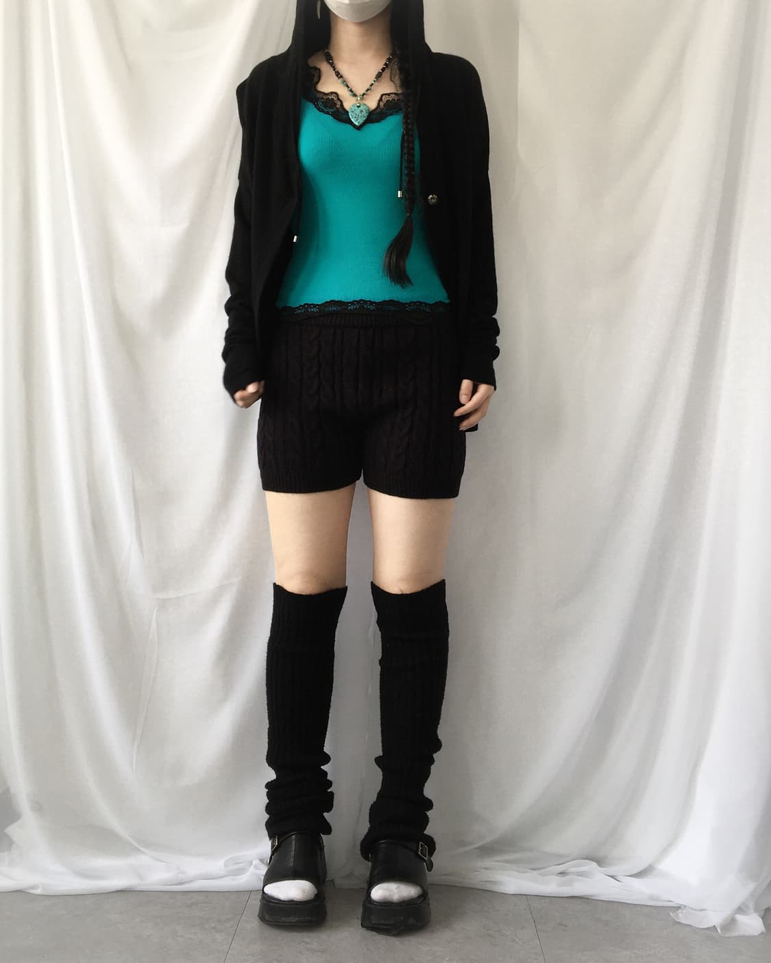 Cable pattern knit short 상품이미지4