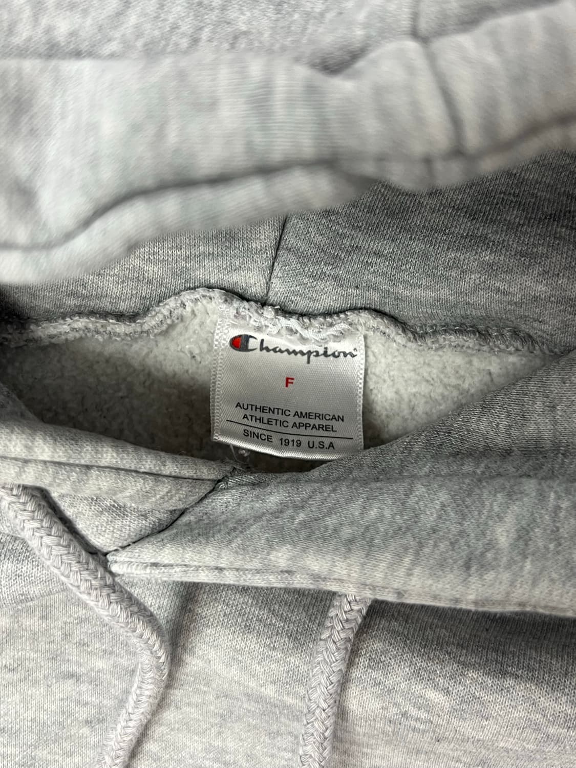 챔피온 기모 후드티 회색 상품이미지4