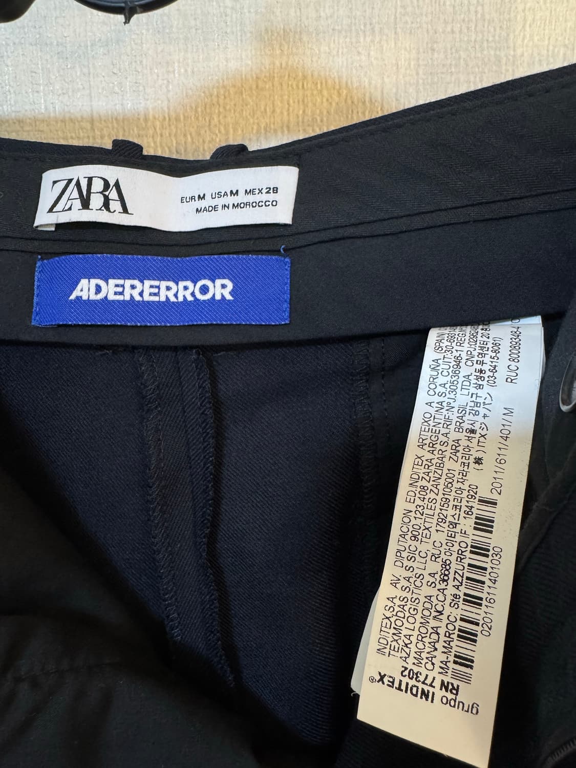 [M] 자라 아더에러 테이퍼드 트라우저 슬랙스 팬츠 상품이미지3