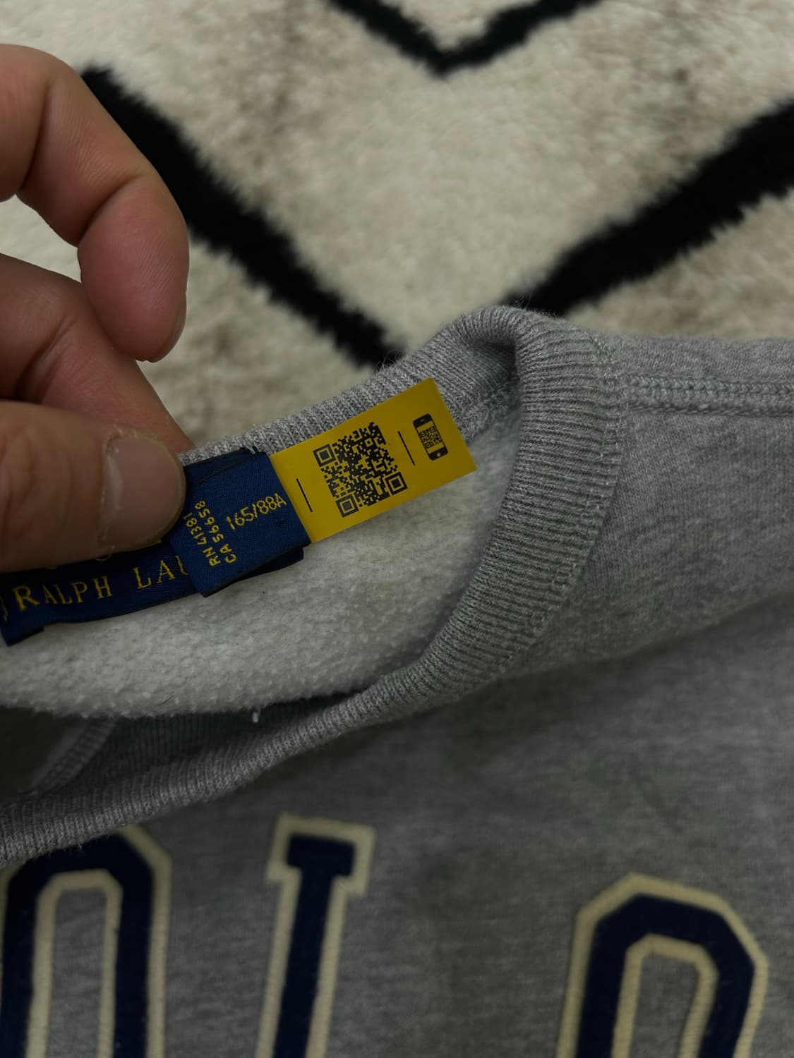 [XS]폴로랄프로렌 아치로고 맨투맨/그레이/기모 상품이미지7