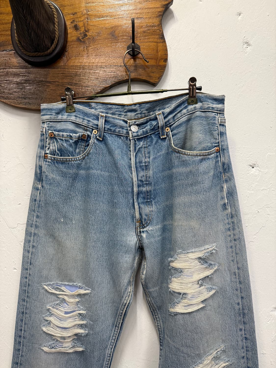 (32inch) Levis 리바이스 501 Light Blue Jeans 상품이미지5