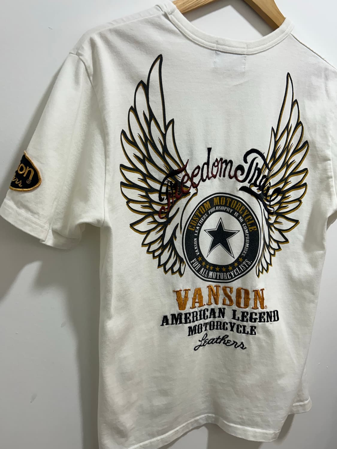 Vanson 밴슨 로고 패치 반팔 티셔츠 상품이미지8