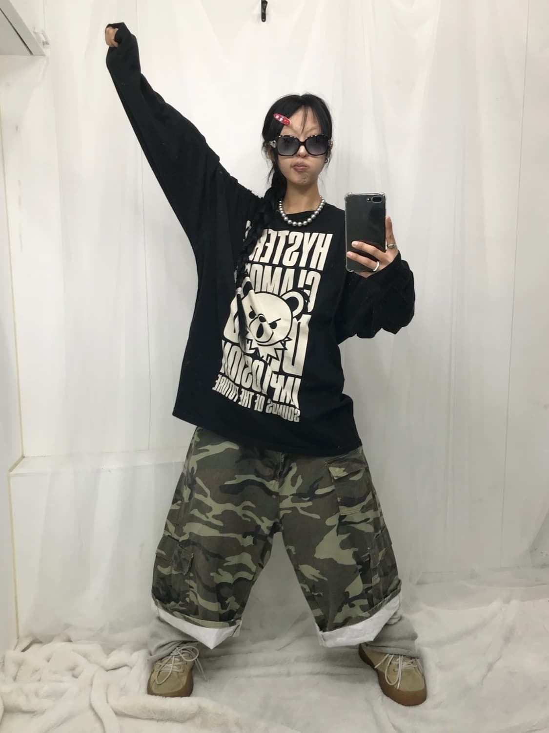 < Hysteric Glamour Fxxk Bear L/S > 상품이미지4