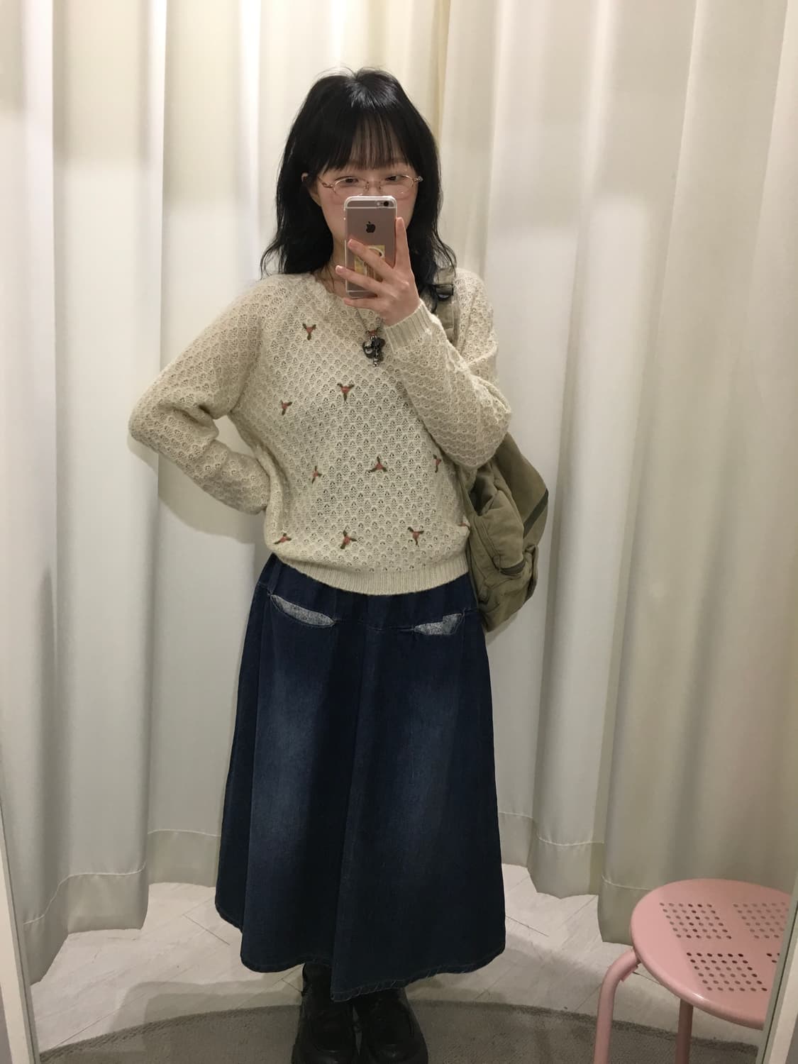 flower pocket denim skirt 상품이미지3