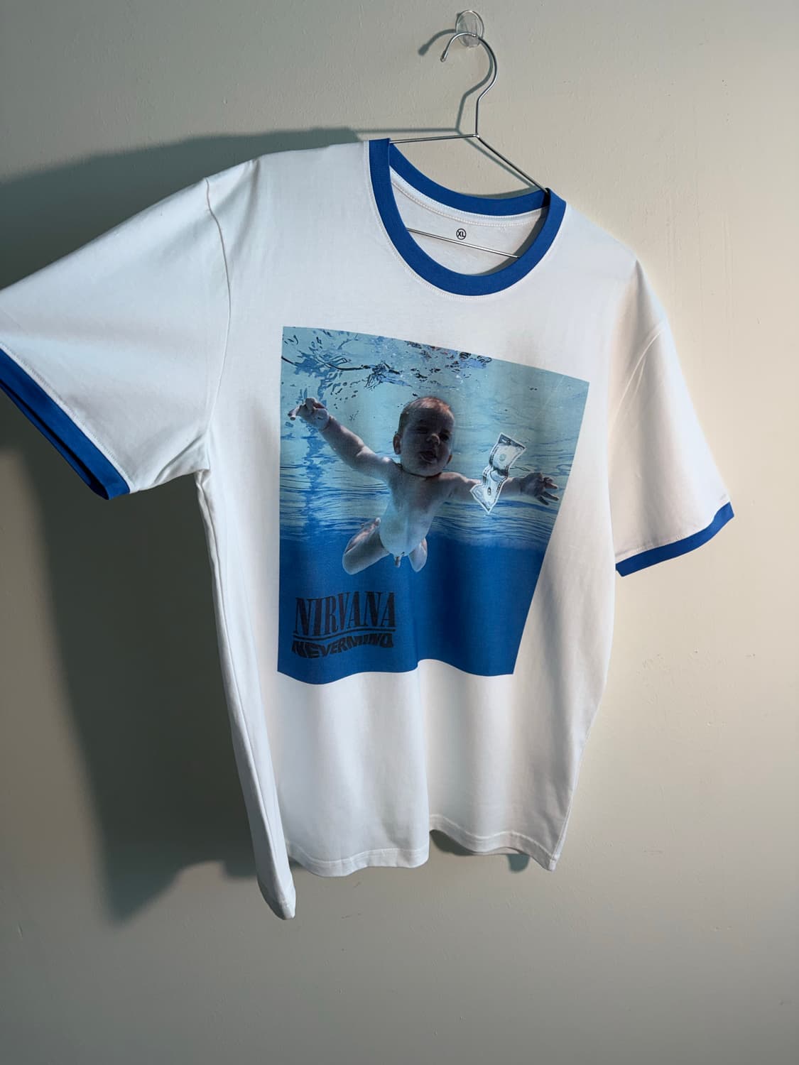 너바나 네버마인드 빈티지무드 링거반팔티 상품이미지4