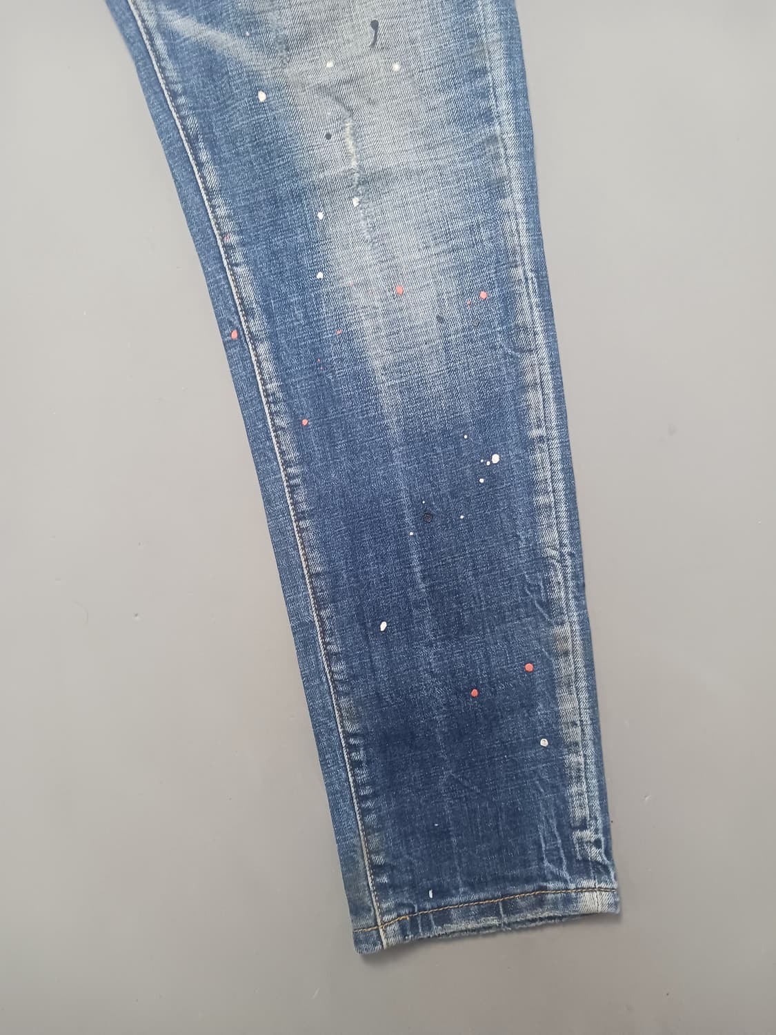 [31] 빈티지 워싱 멀티페인팅 스키니진 청바지 상품이미지5