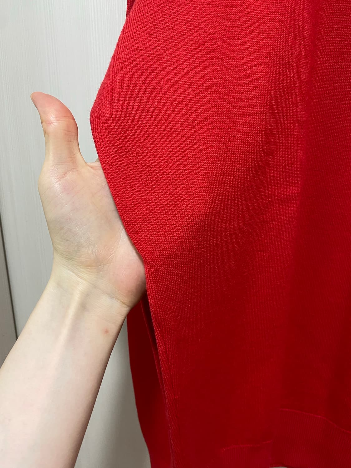 [정품]메종키츠네 레드 니트 XS(새상품) 상품이미지2