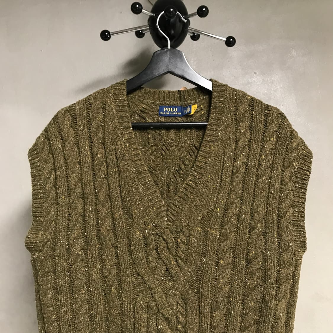 폴로 랄프로렌 아란 니트 베스트 S 상품이미지2