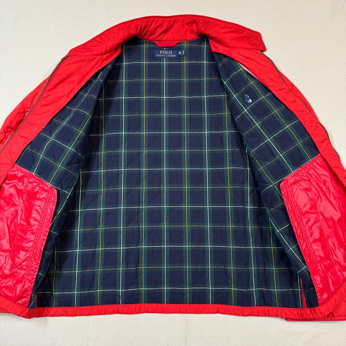 XL) 폴로 랄프로렌 클래식 다이아몬드 퀼팅 자켓 레드 상품이미지7