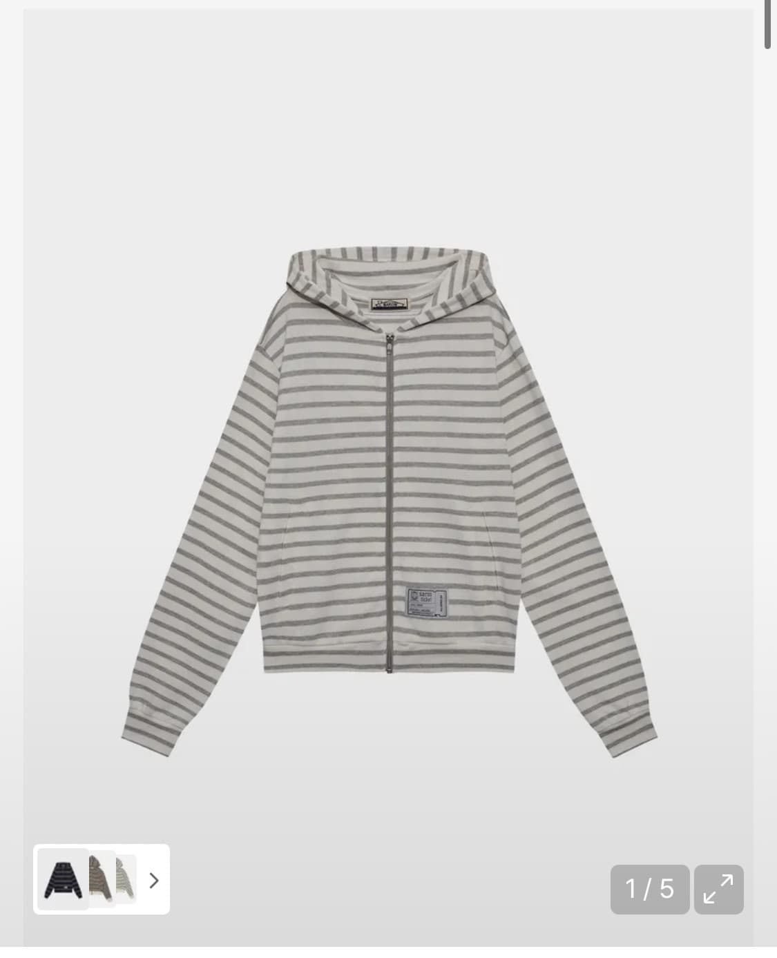 사로스 스트라이프 후드집업 상품이미지1