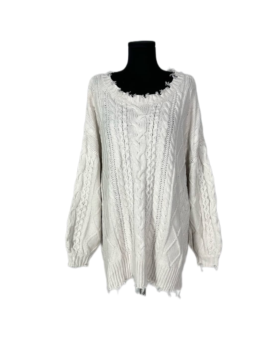 grunge detail cable over knit 상품이미지2