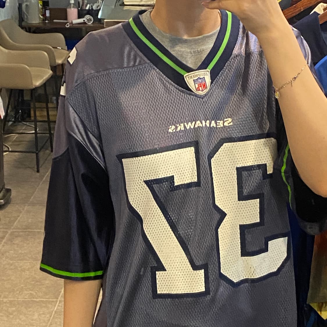 [NO.9] NFL 풋볼 져지 반팔티 그레이 상품이미지3