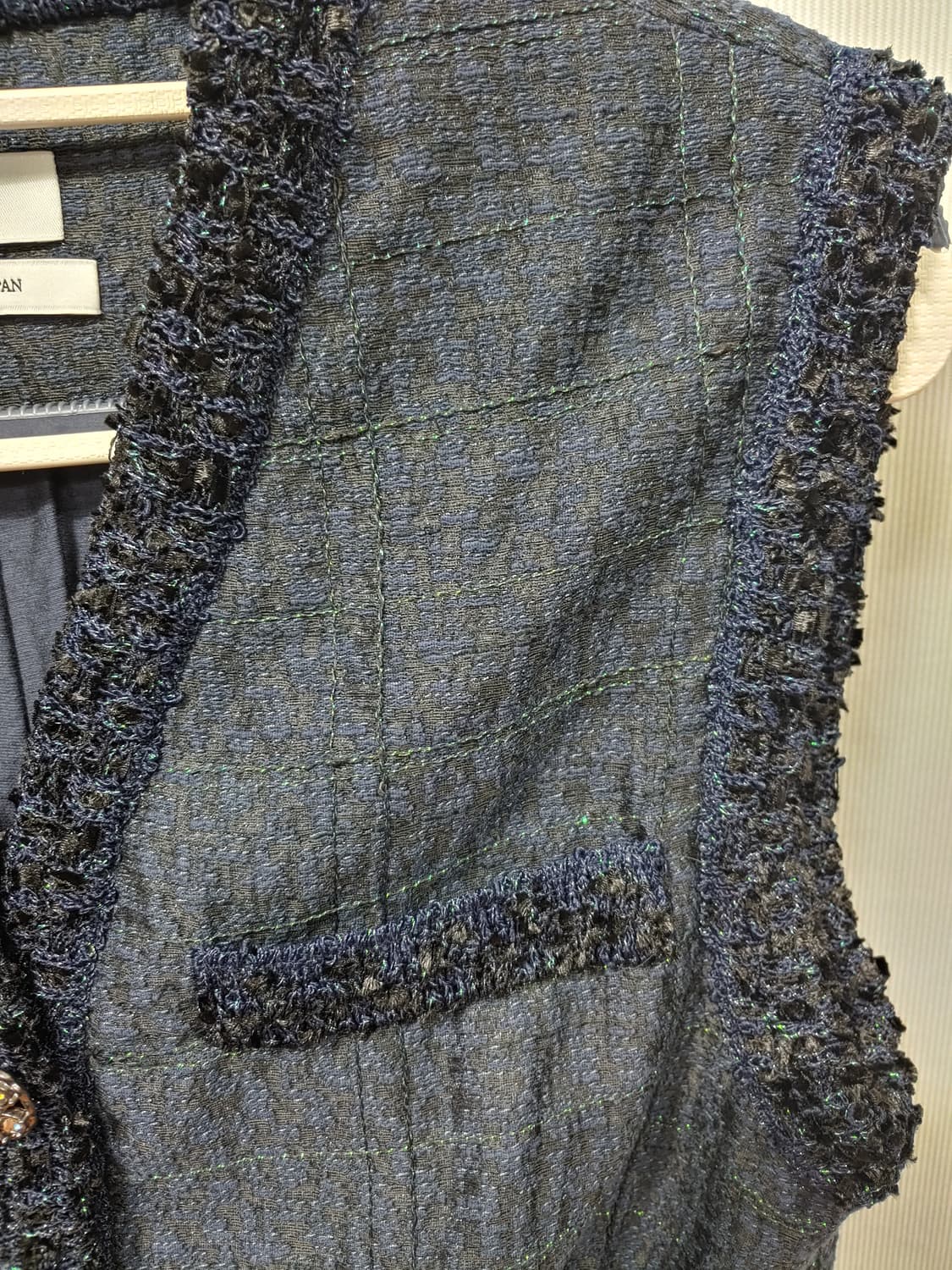 23S 미샤 트위드 베스트 네이비 조끼 여성 55 상품이미지4