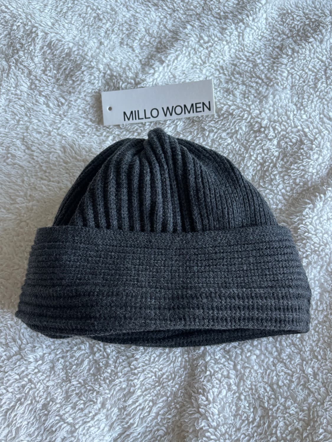 밀로 우먼 리브드 루즈 핏 비니 [차콜 그레이] / 구매가 58,000 상품이미지2