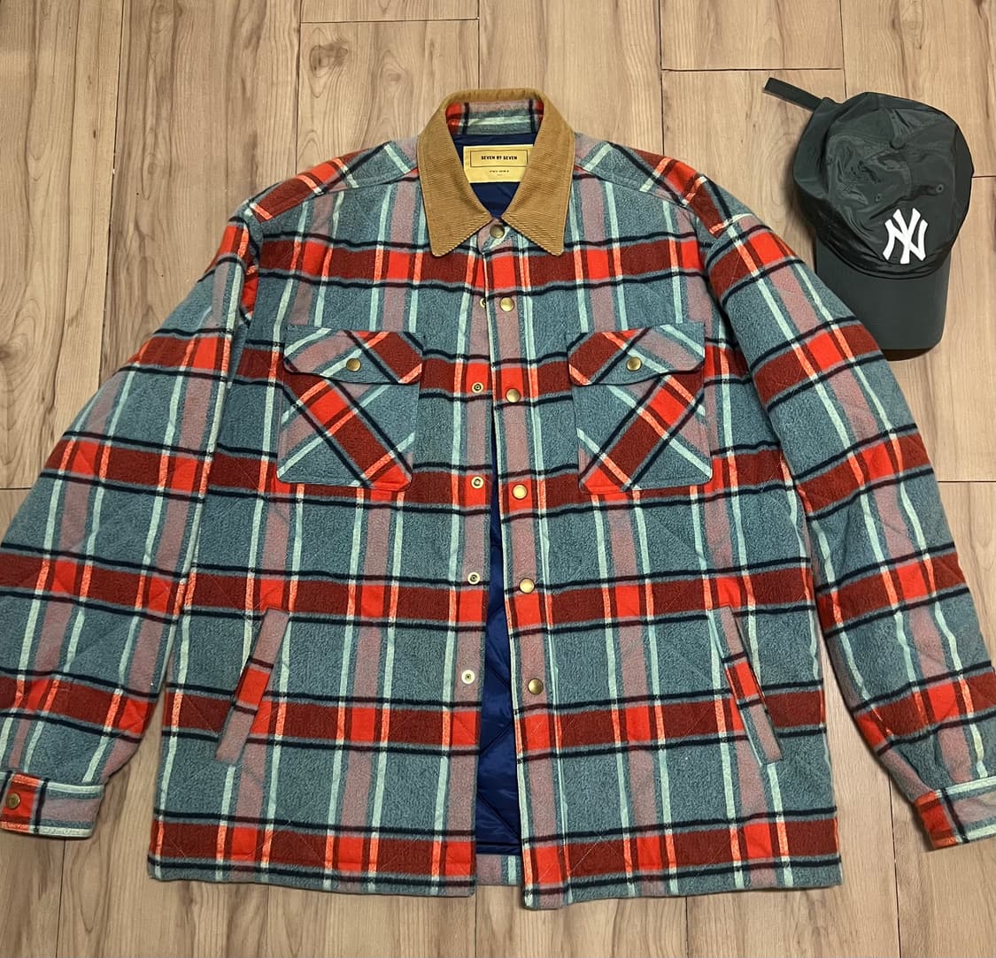세븐바이세븐 체크 퀼리티드 자켓 L 상품이미지6