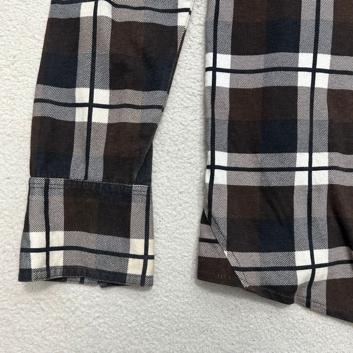 리바이스 브라운 투톤 체크 플란넬 투포켓 셔츠 L 상품이미지2