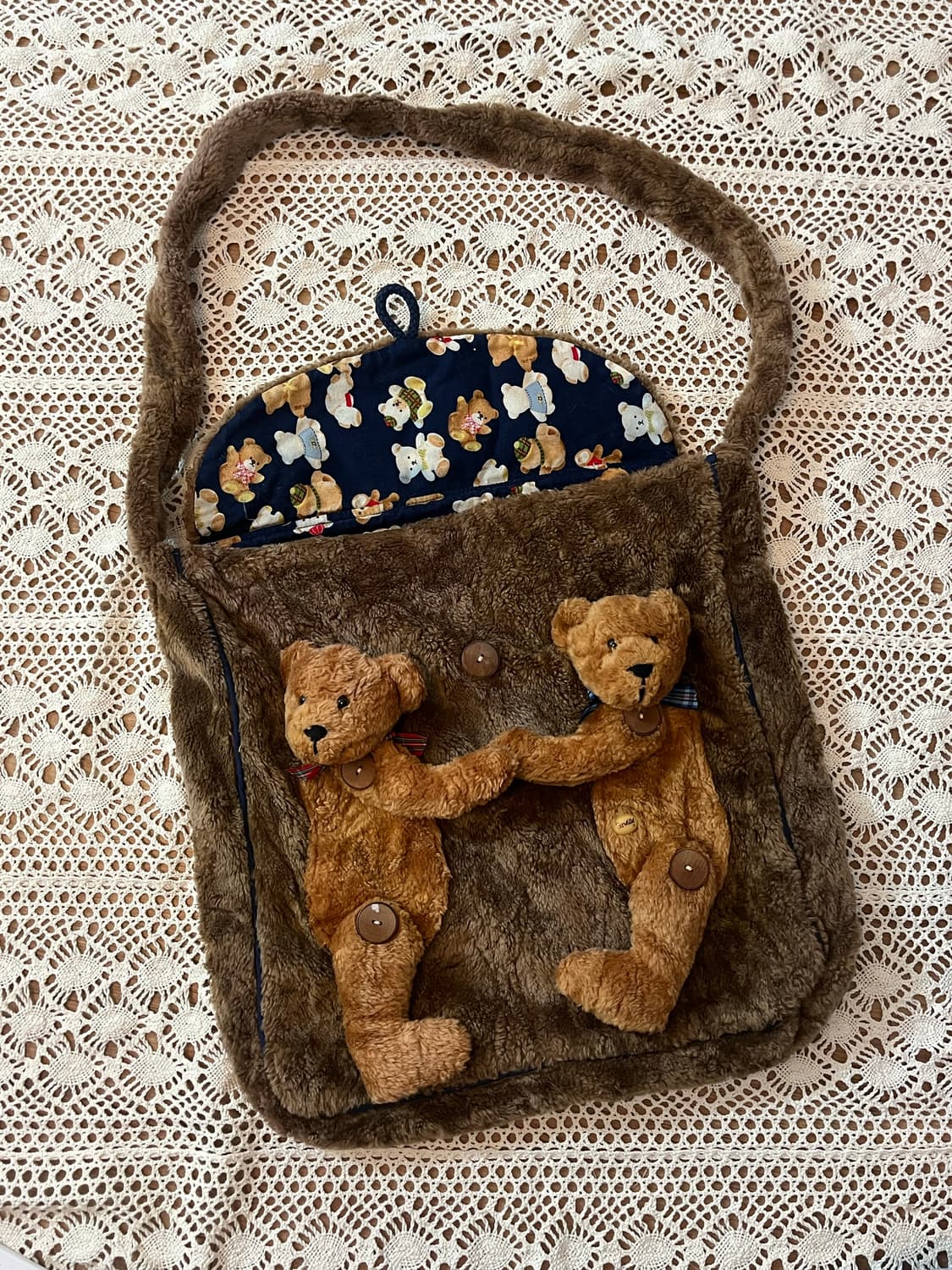 빈티지 테디베어 크로스백 숄더백 토트백 상품이미지3