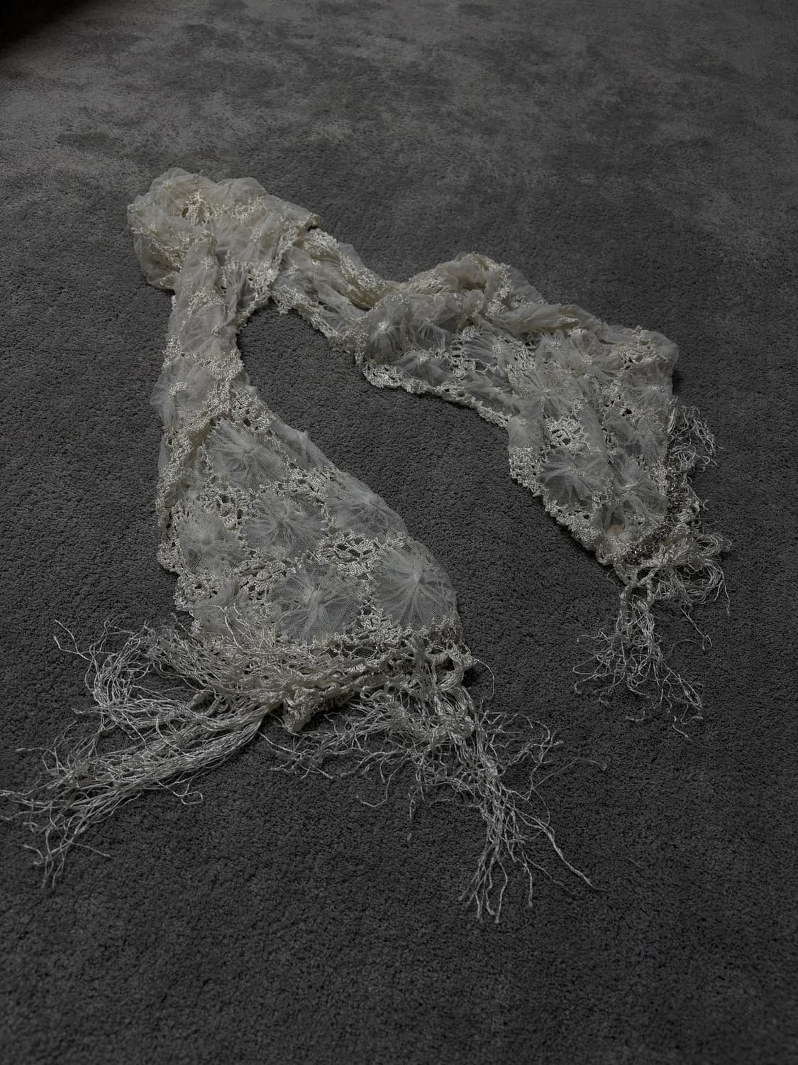 Vintage v-kei punk mood silky scarf 상품이미지1