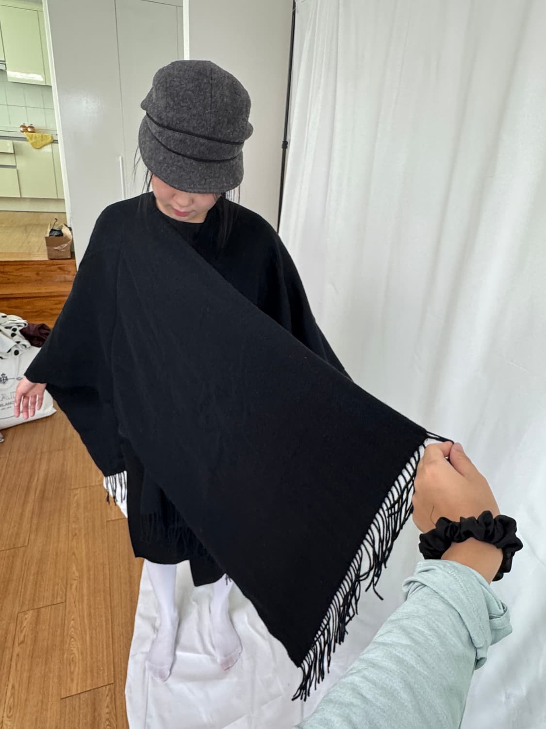 블랙 판초 상품이미지6