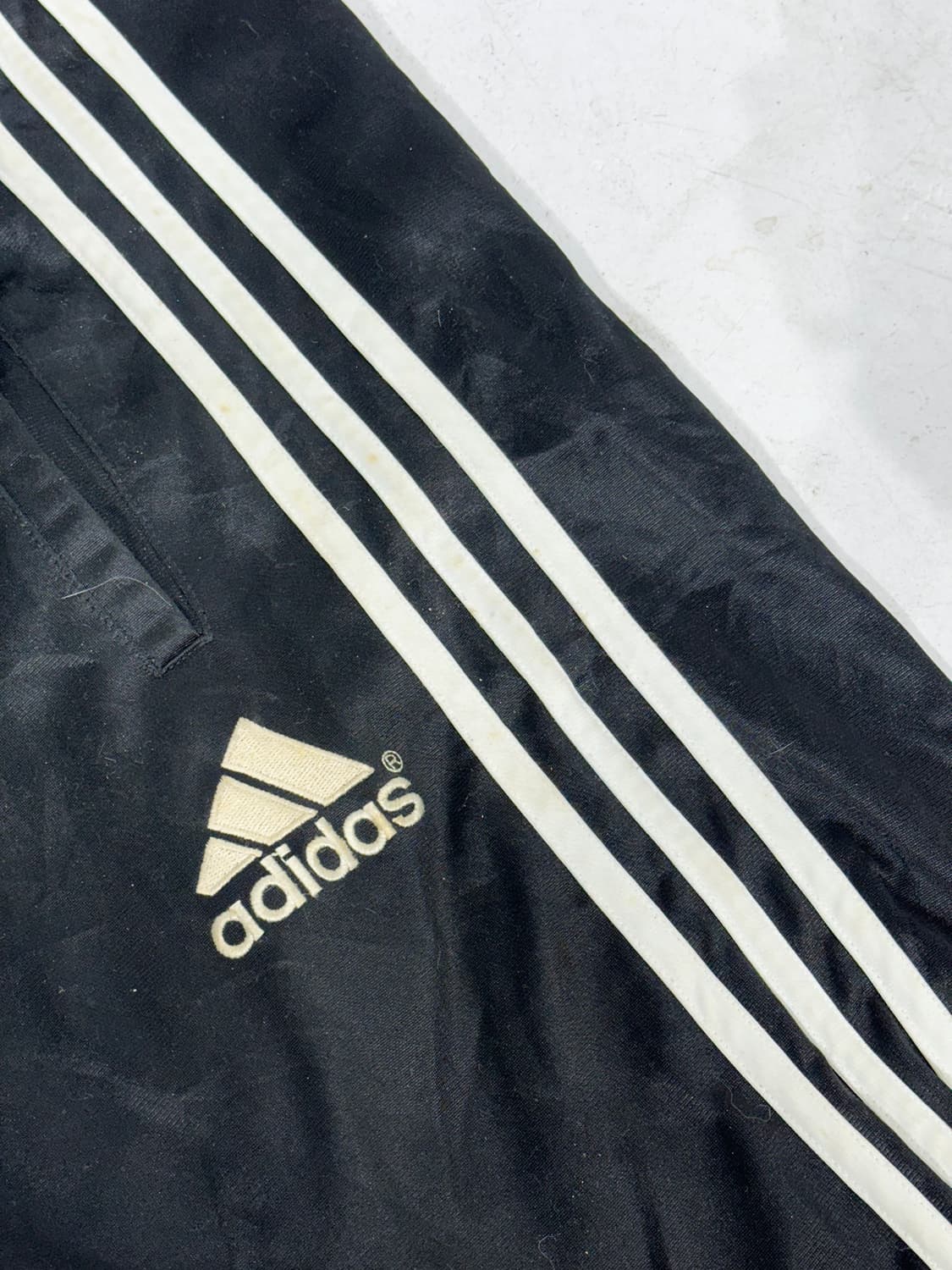 90s 아디다스 대대장 블랙 삼선 와이드 추리닝 바지 트레이닝 팬츠 L 상품이미지6