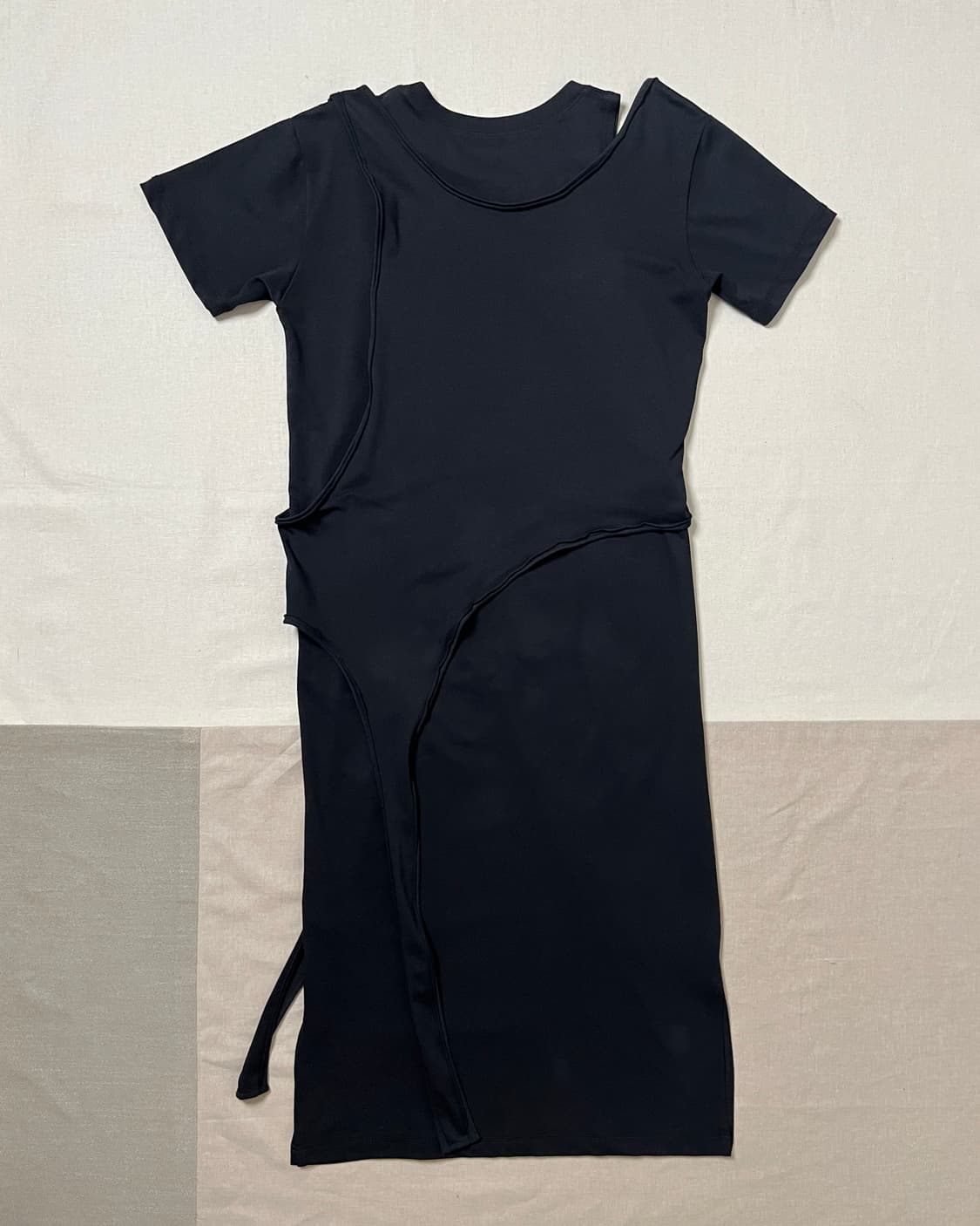 퍼버즈 레이어드 롱 원피스 perverze layered dress 상품이미지5