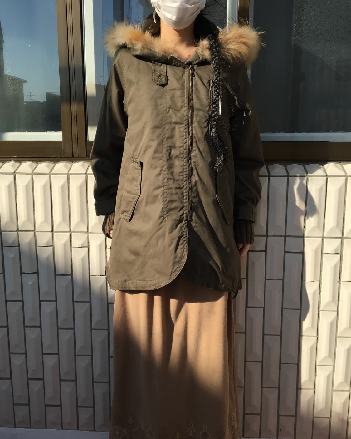 Fake fur hood filed jacket 상품이미지8