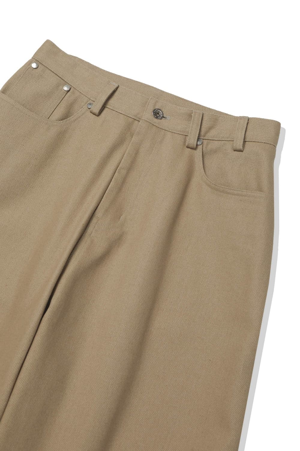 [S] STU 23FW Wide Cotton Pants Beige 상품이미지3