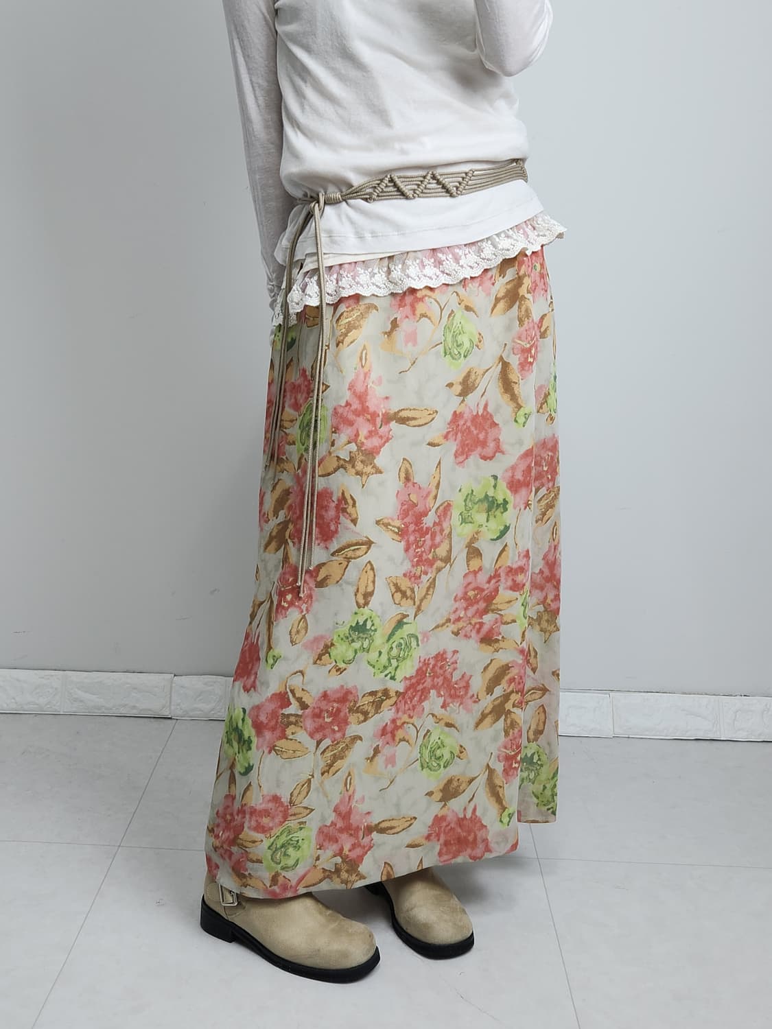 플로럴 롱 스커트 상품이미지3